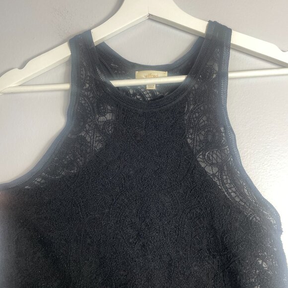 Aritzia Wilfred Volant Black Lace Tank Top Size XXS Whimsigoth Dainty - Picture 4 of 8